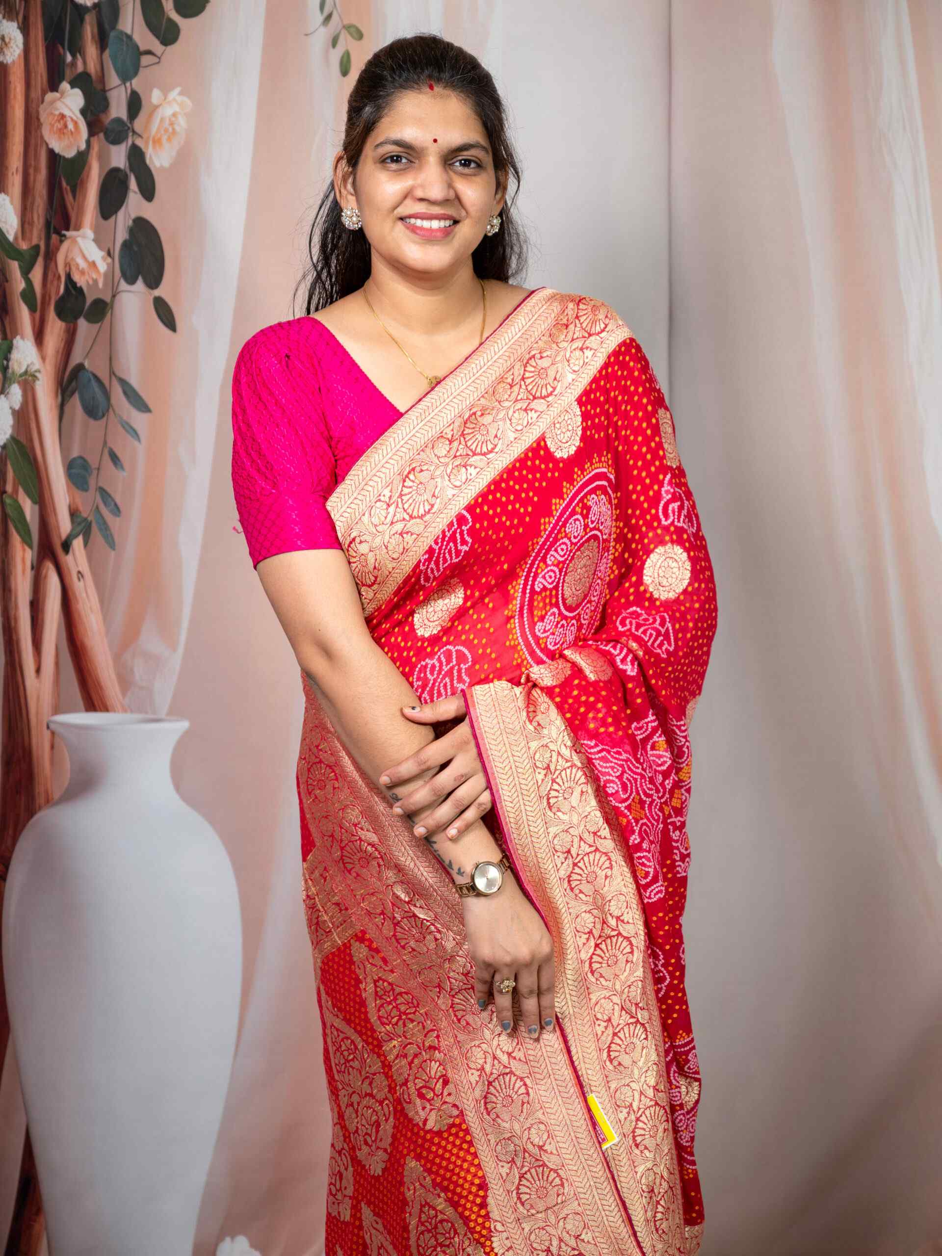 Traditional Bandhej Saree Online
