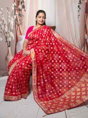 Red Georgette Saree