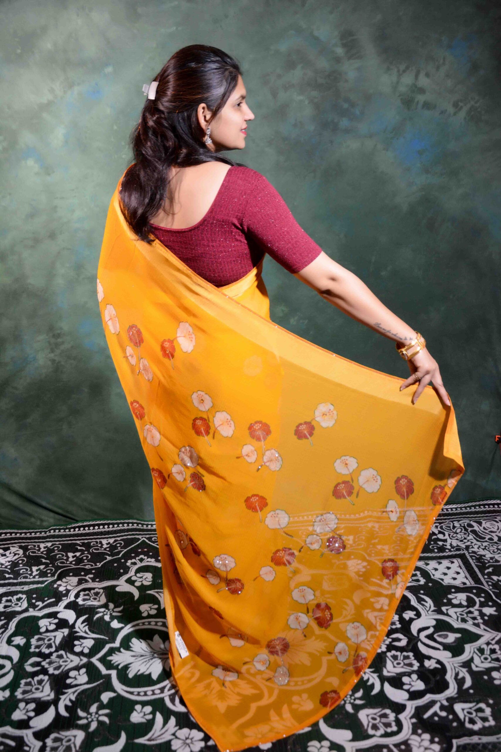 Grograte Fabric Saree