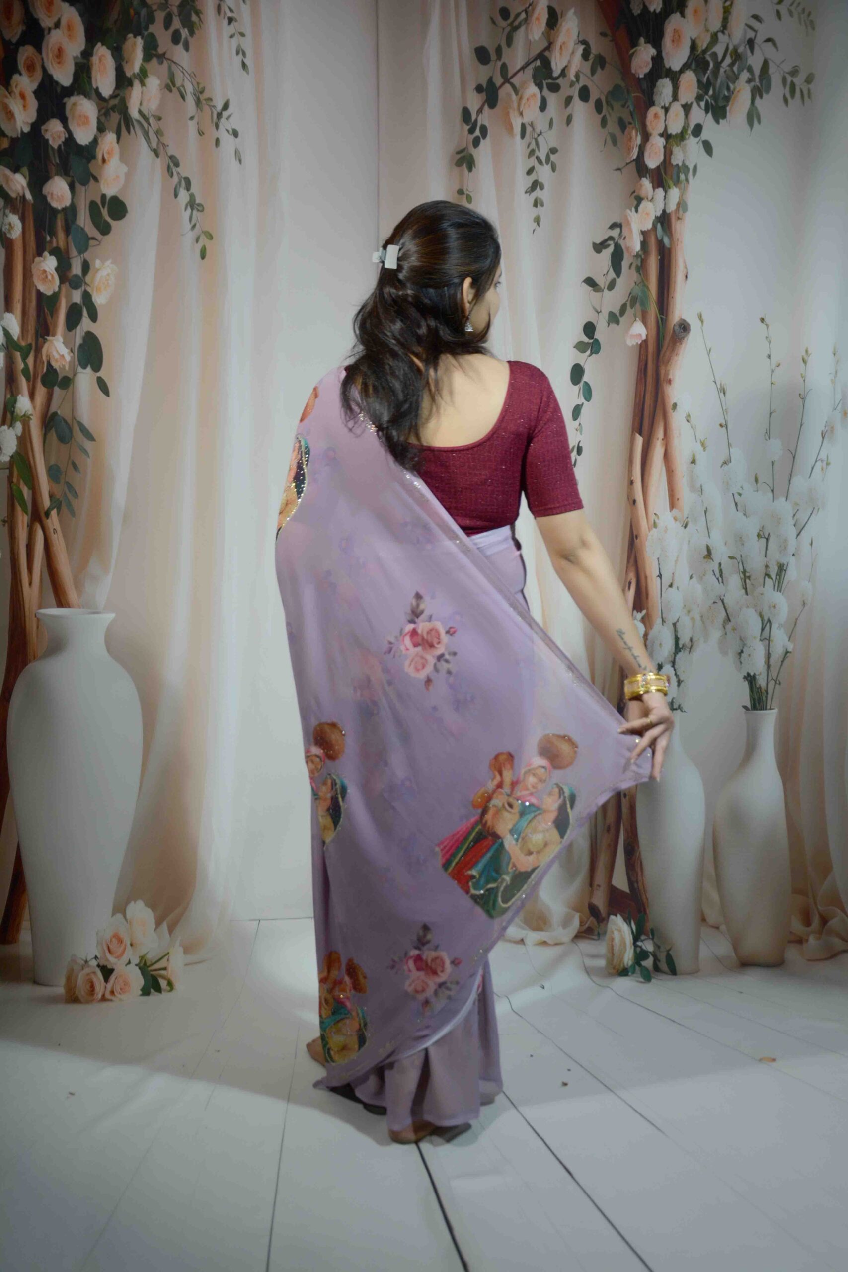 Rajasthani Girl Print Saree