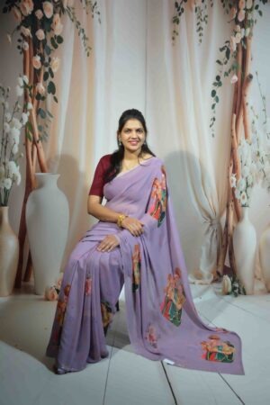 Stone Work Printed Saree