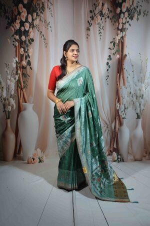 Sea Green Banarasi Saree