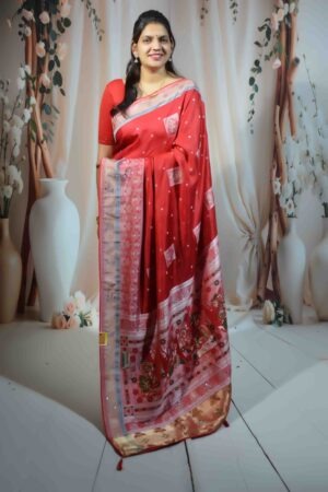 Wedding Wear Red Saree