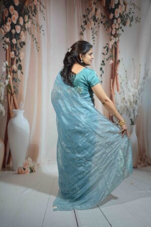 Light Sky Blue Saree
