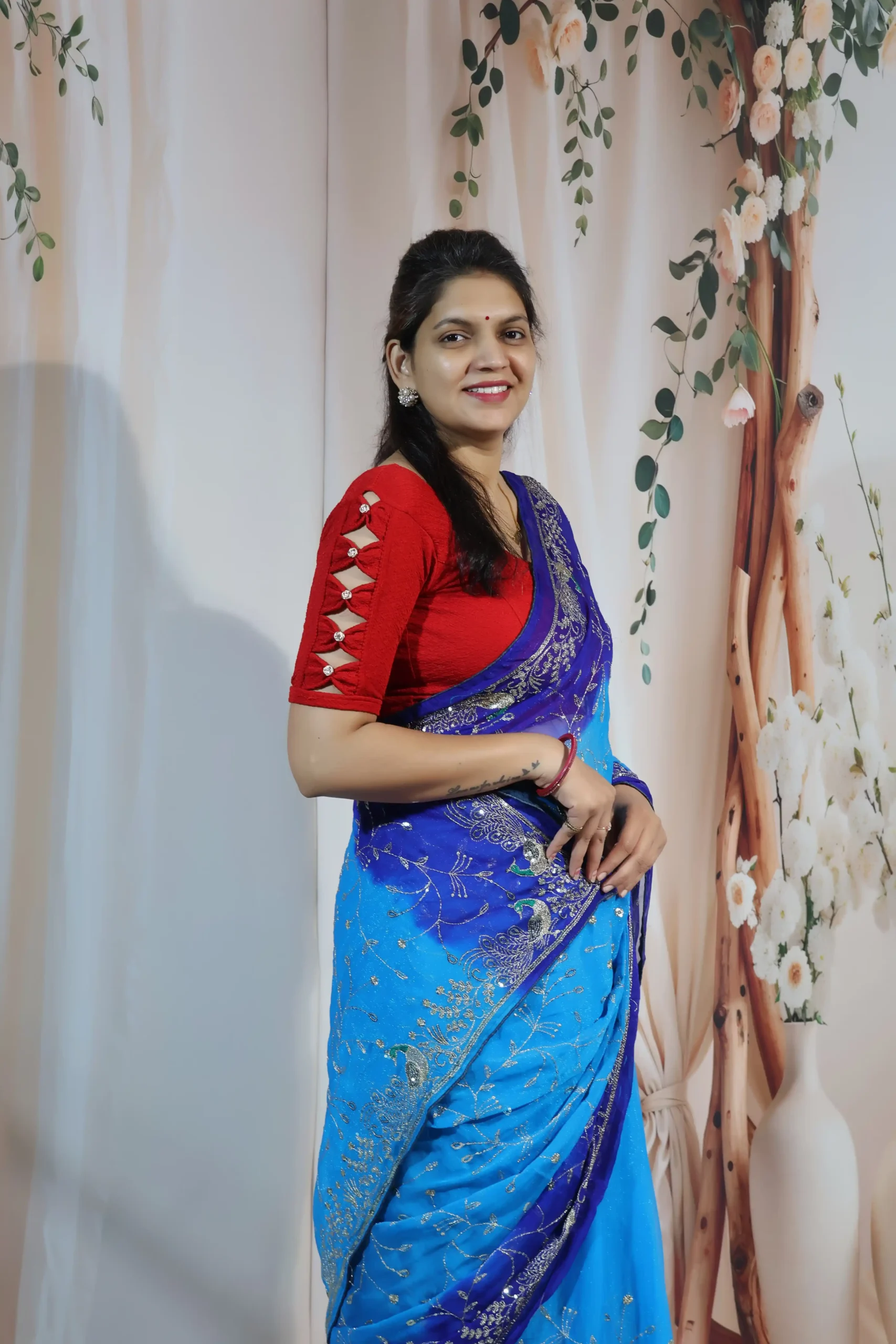 Simmer Fabric Saree