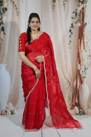 Red Fandy Saree