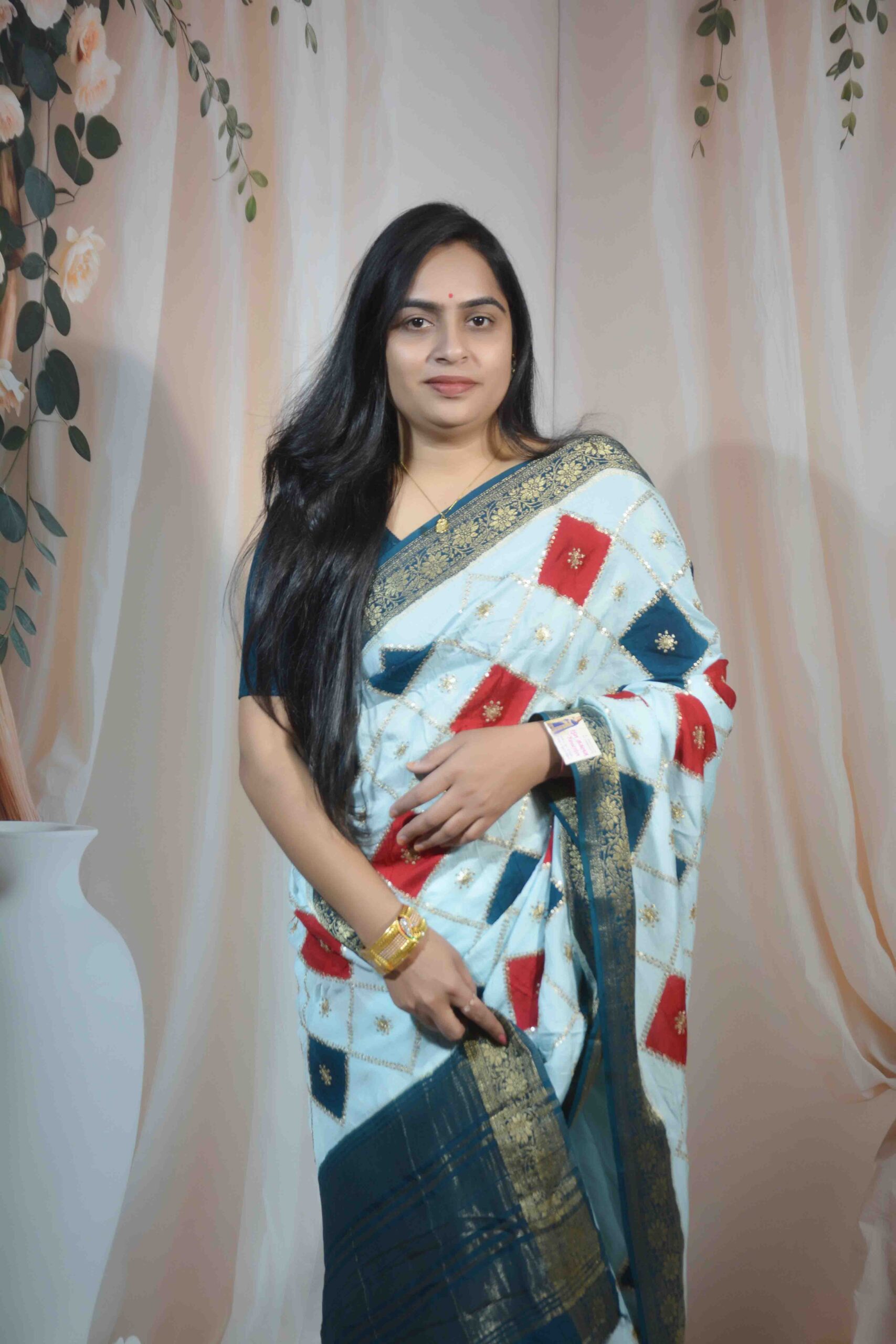 Light Sky Party Wear Saree