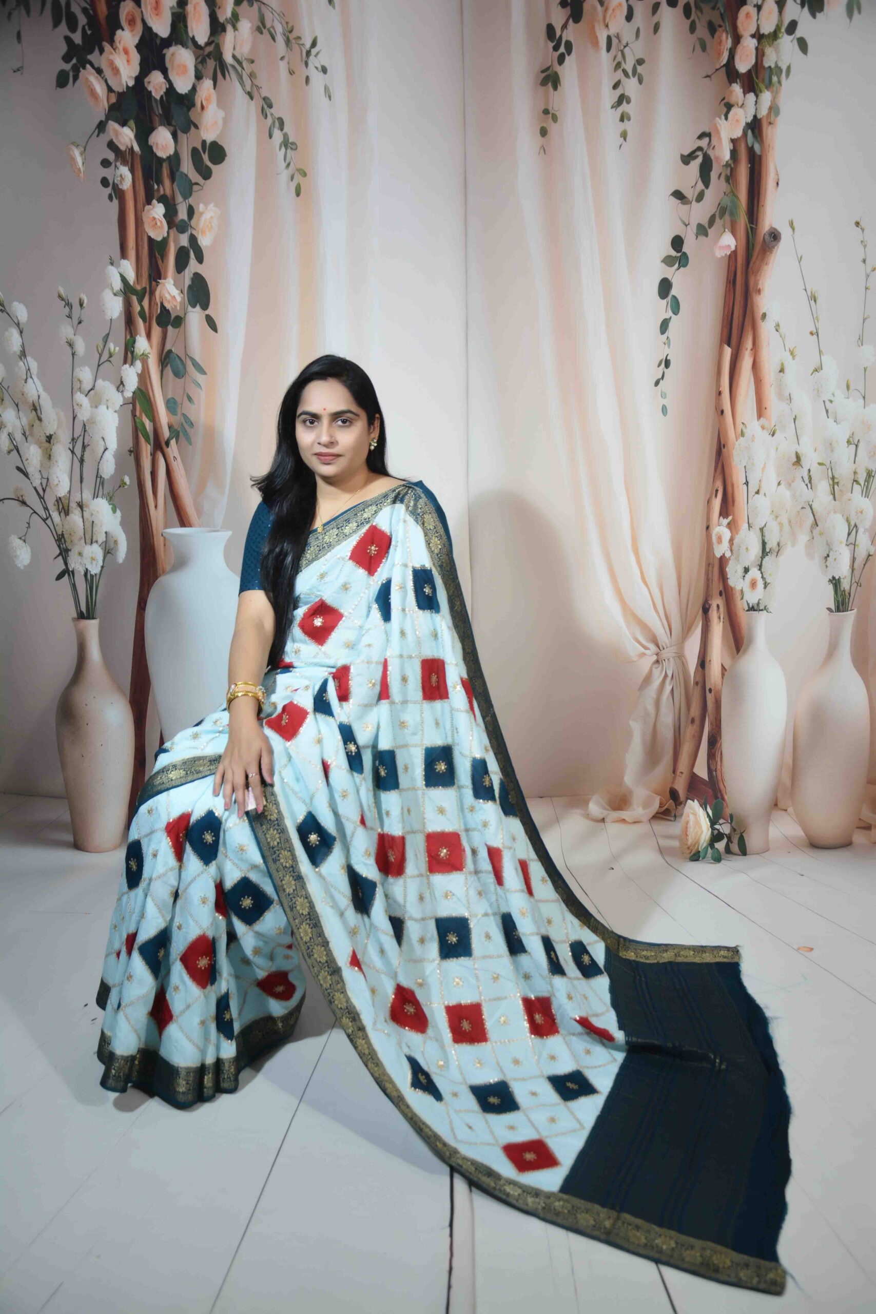 Festive Wear Embroidery Saree