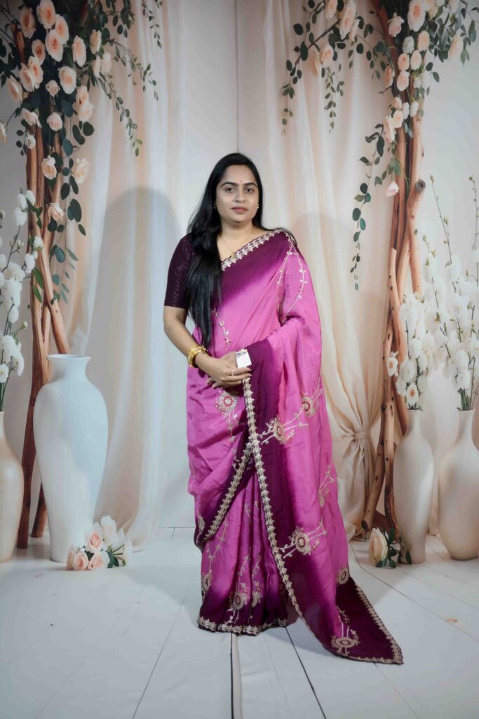 Majenta Gotta Patti Saree