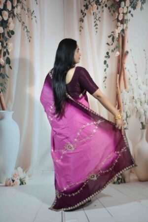 Gotta Patti Embroidery Saree