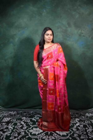 Pink Upada Silk Saree