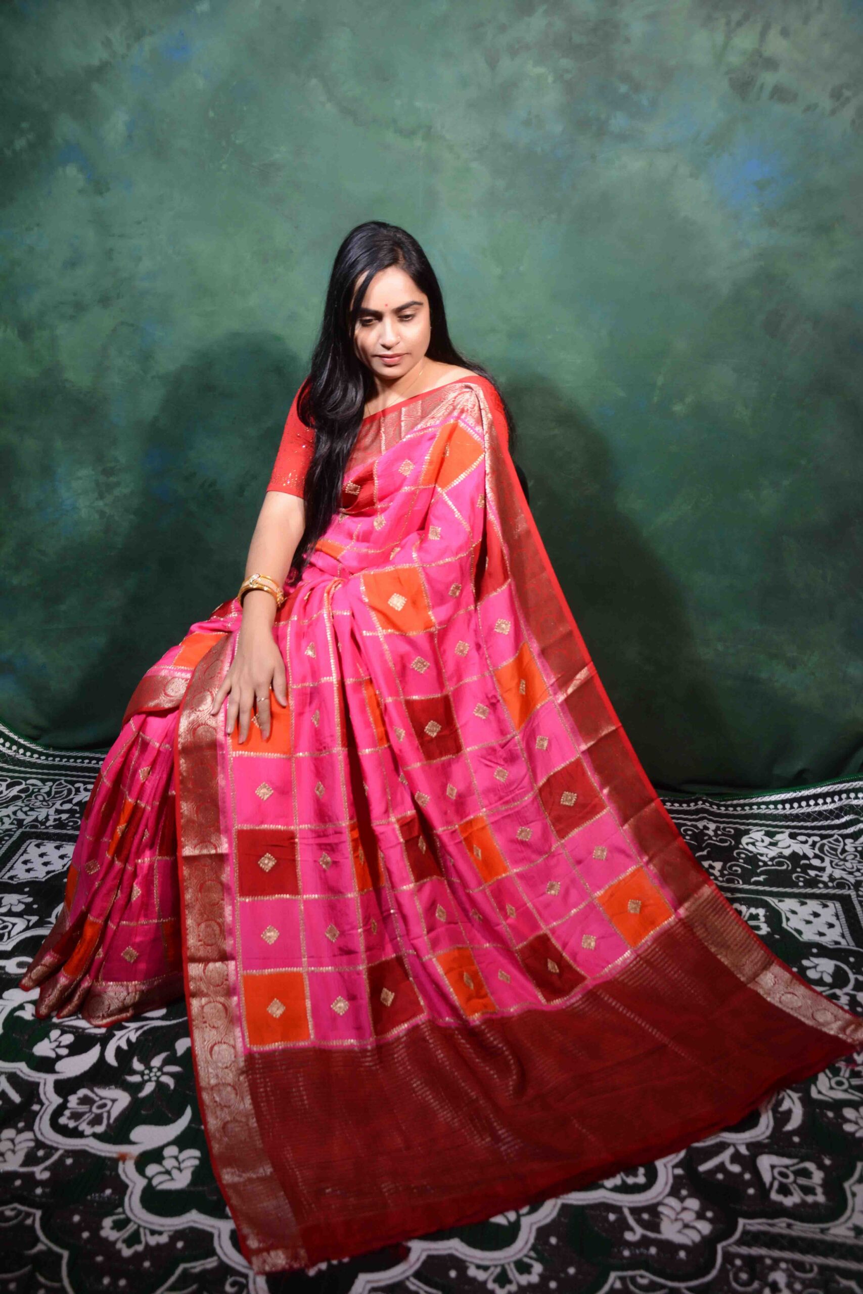 Pink Festive Wear Saree