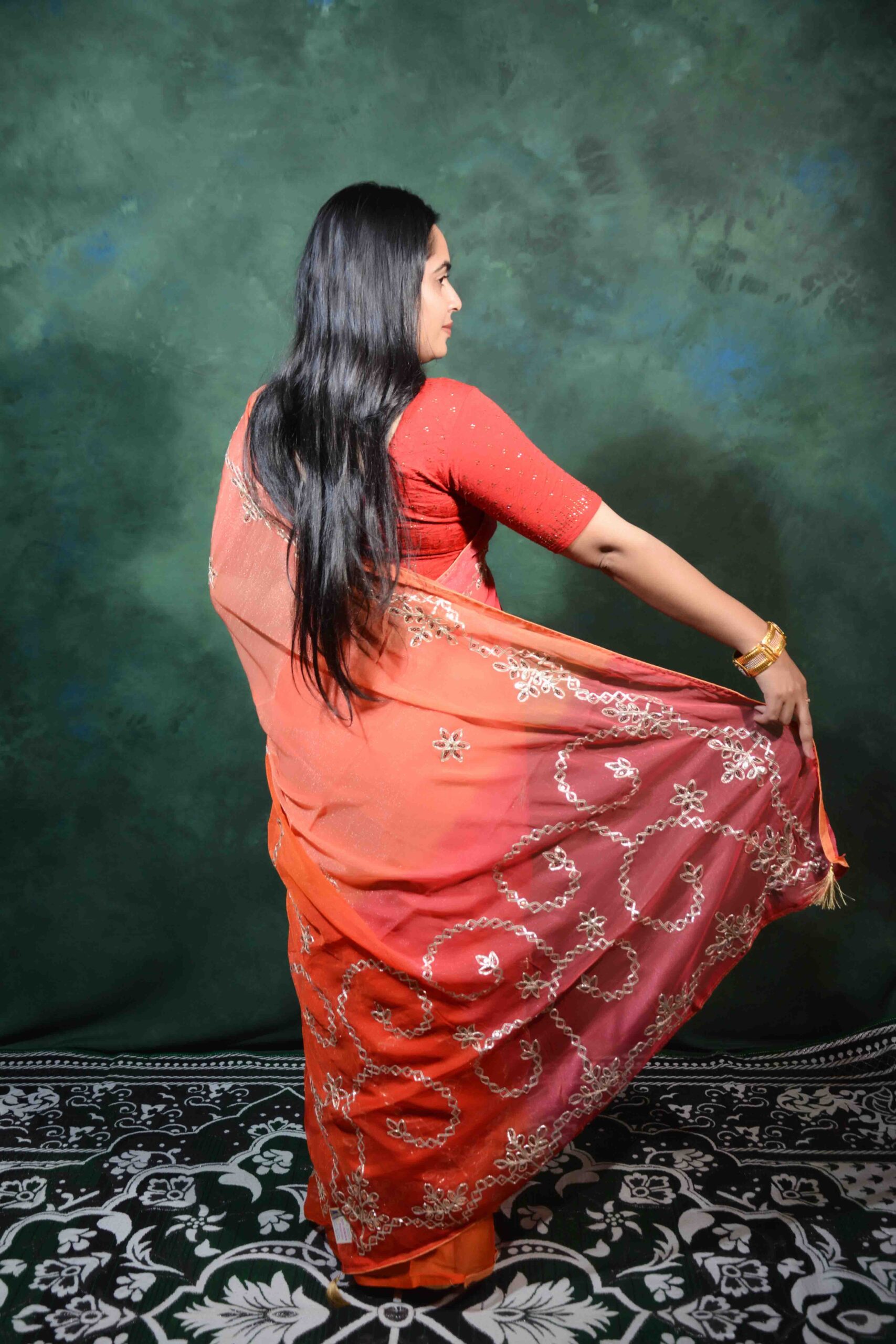 Kachhi Gotta Patti Saree