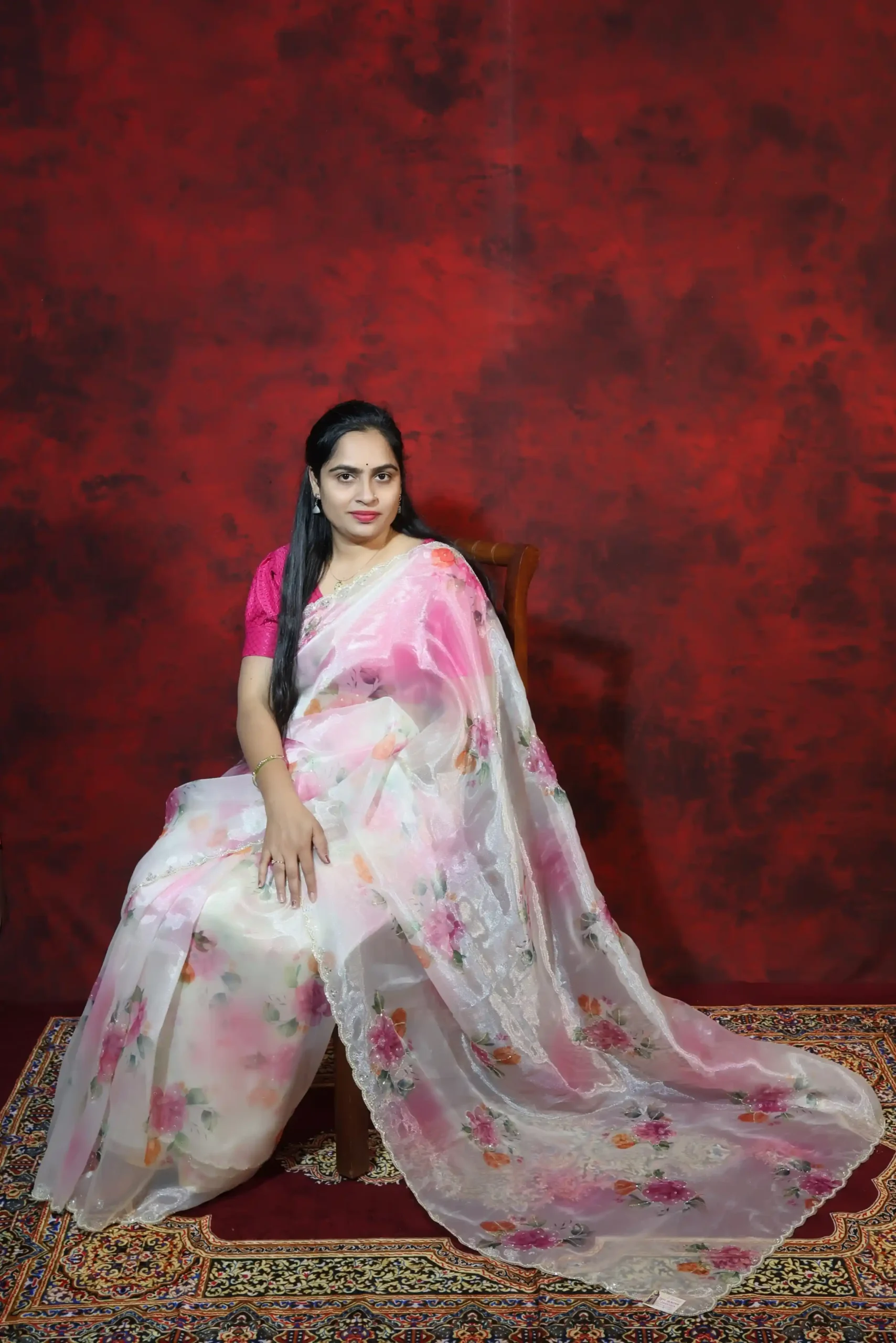 Floral Print Saree