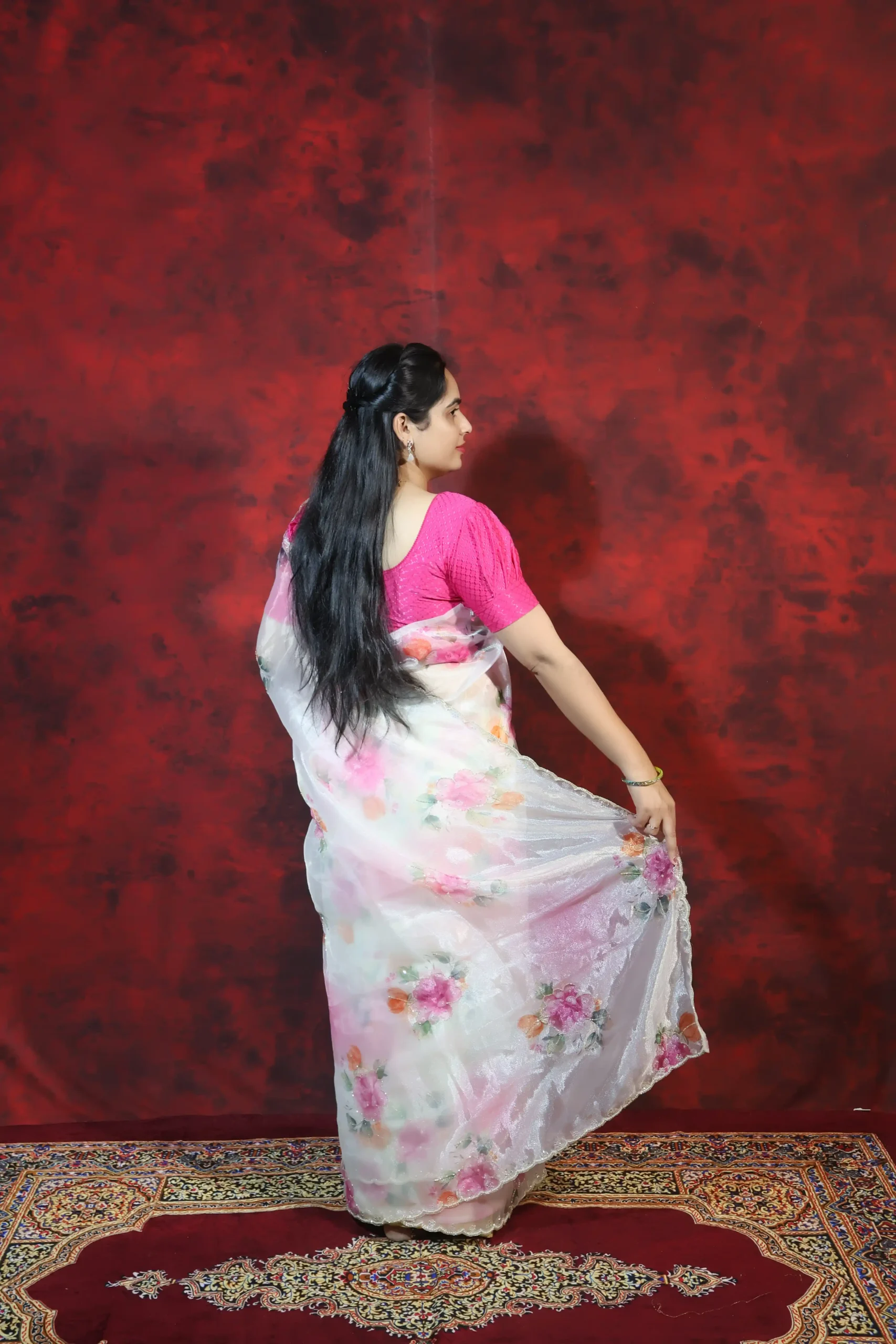 Designer Semi Organza Saree