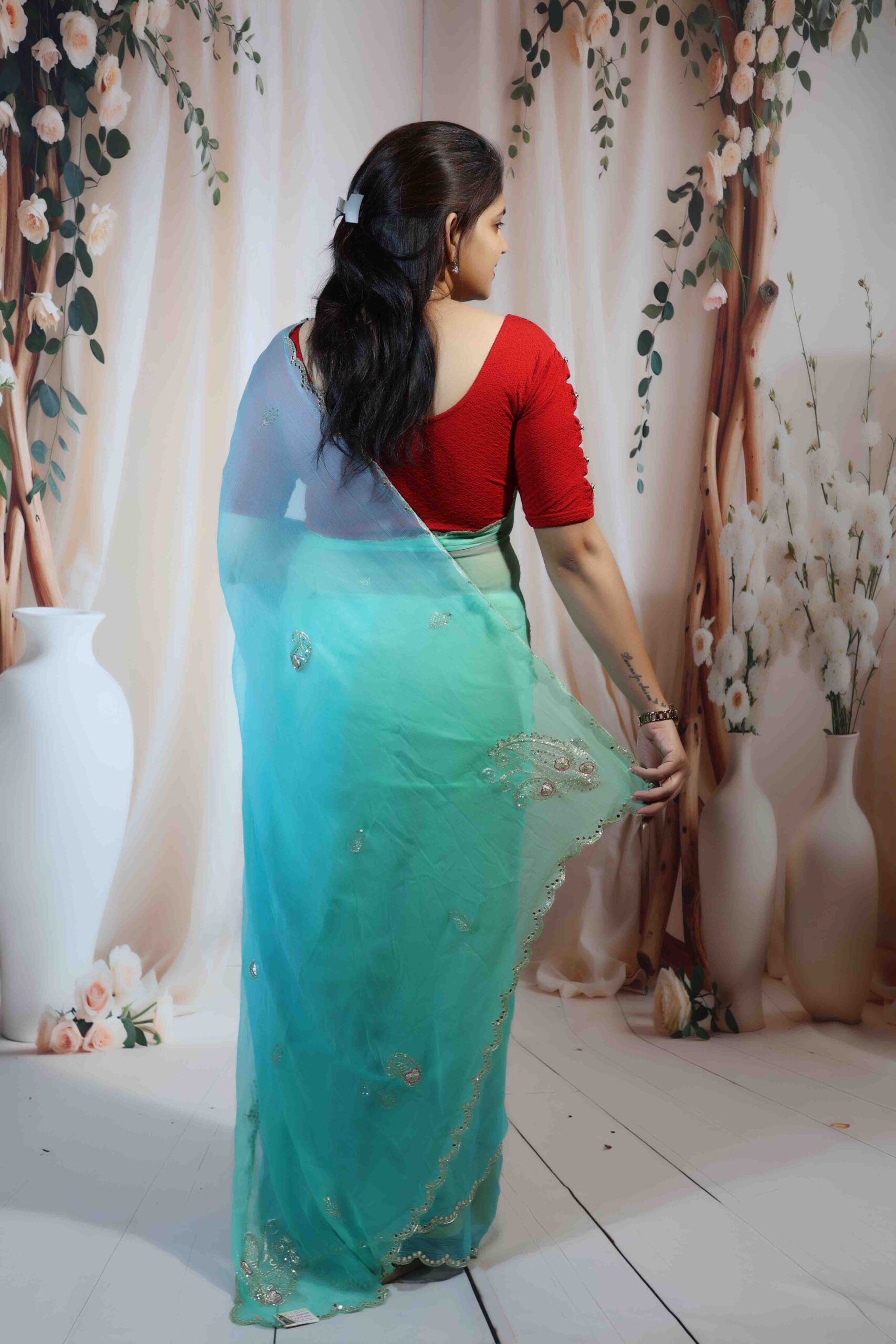 Cut Dana Work Saree