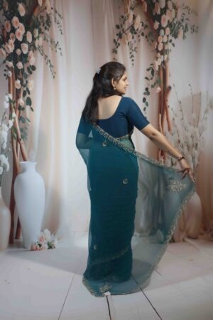 Cut Dana Handwork Saree