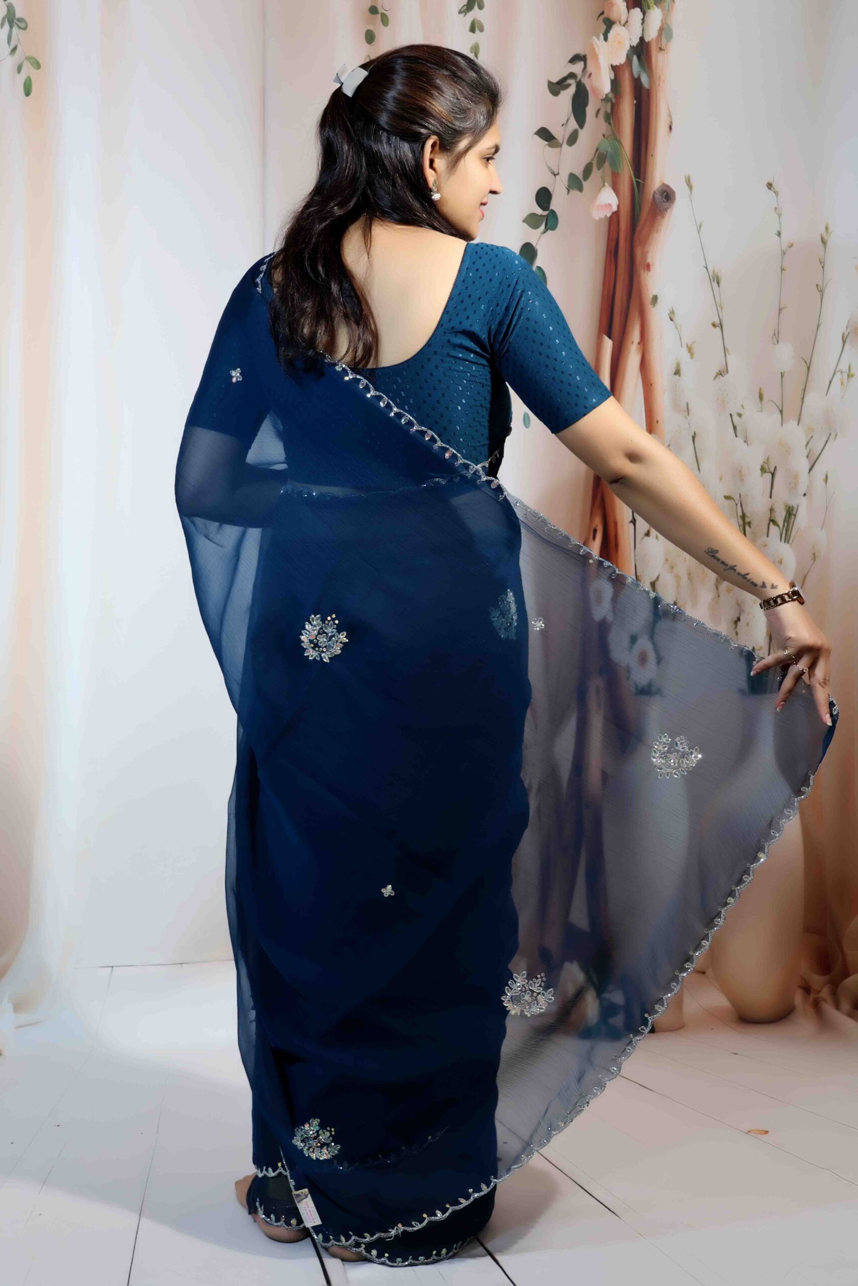 Festive Wear Blue Saree